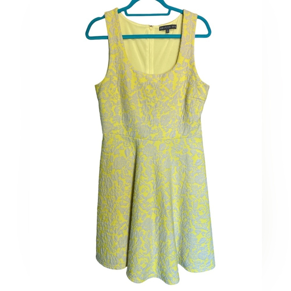 Brixon Ivy Yellow and Gray Midi Dress